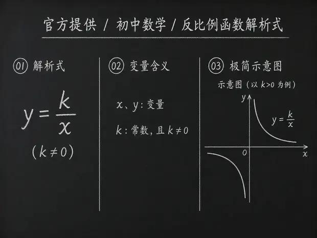 初中数学公式合集 01 - [官方提供] 初中数学公式 04：反比例函数解析式