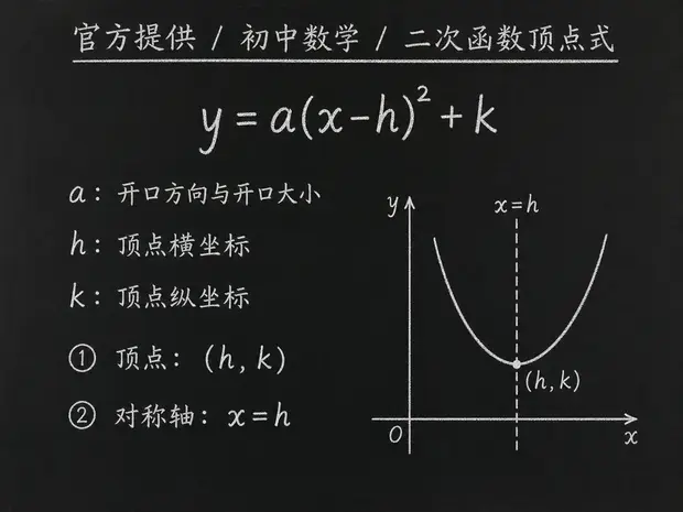 初中数学公式合集 01 - [官方提供] 初中数学公式 05：二次函数顶点式