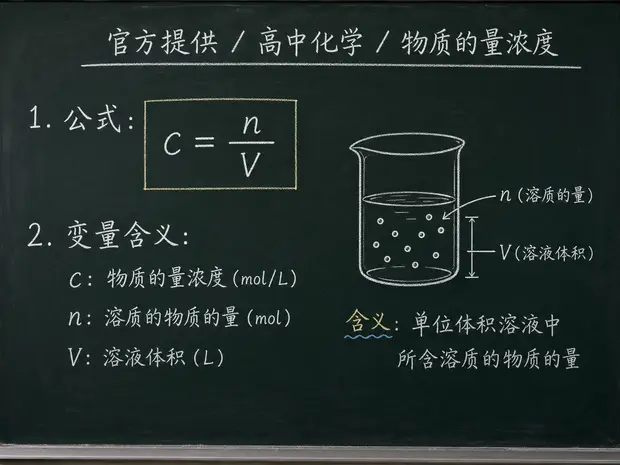 高中化学公式合集 11 - [官方提供] 高中化学公式 04：物质的量浓度