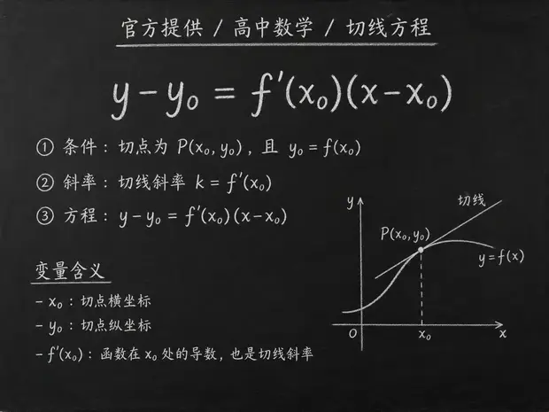 高中数学公式合集 07 - [官方提供] 高中数学公式 15：切线方程