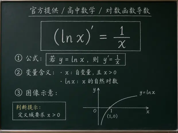 高中数学公式合集 07 - [官方提供] 高中数学公式 14：对数函数导数