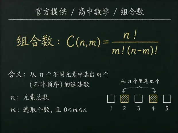 高中数学公式合集 07 - [官方提供] 高中数学公式 18：组合数