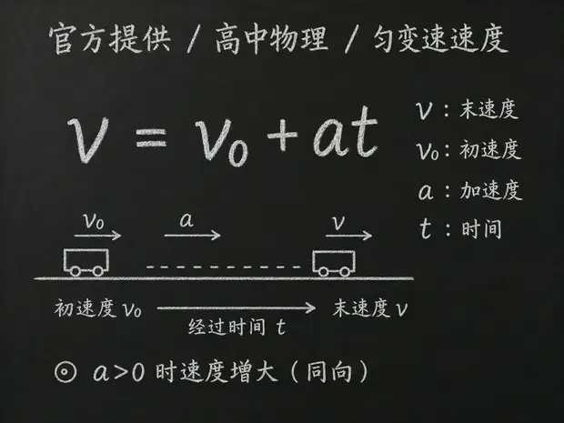 高中物理公式合集 09 - [官方提供] 高中物理公式 01：匀变速速度