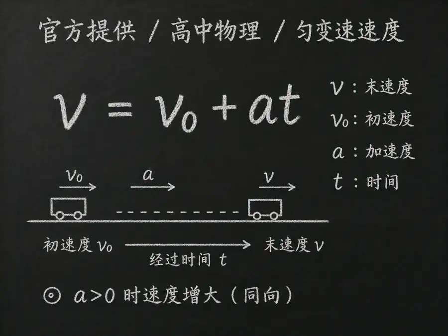 高中物理公式合集 09 - [官方提供] 高中物理公式 01：匀变速速度