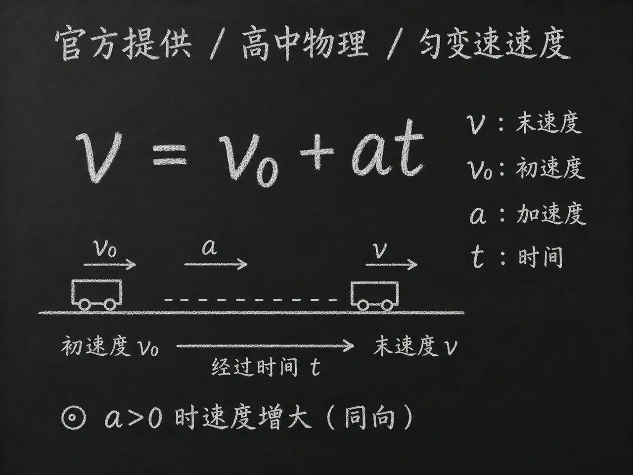 高中物理公式合集 09 - [官方提供] 高中物理公式 01：匀变速速度