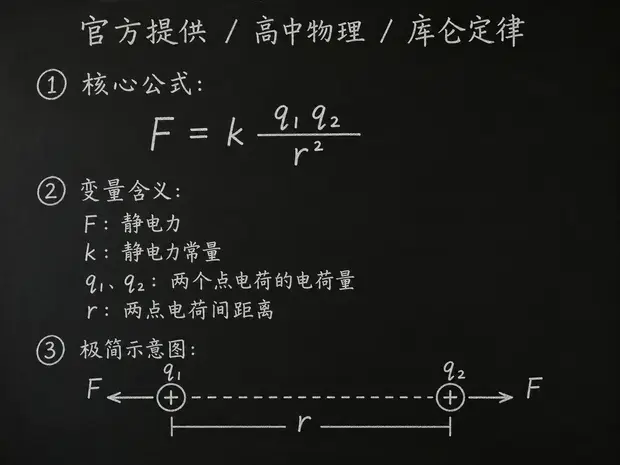 高中物理公式合集 09 - [官方提供] 高中物理公式 14：库仑定律