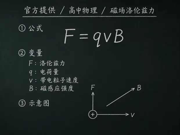 高中物理公式合集 09 - [官方提供] 高中物理公式 18：磁场洛伦兹力