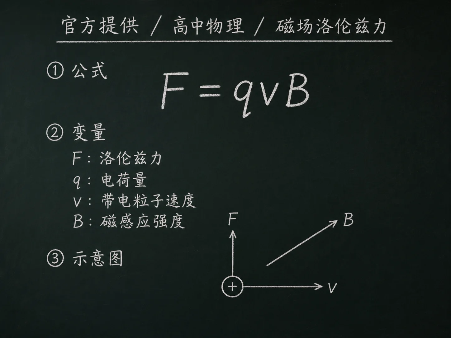 高中物理公式合集 09 - [官方提供] 高中物理公式 18：磁场洛伦兹力