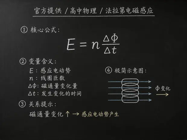 高中物理公式合集 09 - [官方提供] 高中物理公式 20：法拉第电磁感应