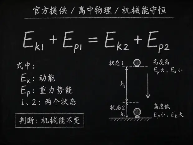 高中物理公式合集 09 - [官方提供] 高中物理公式 07：机械能守恒