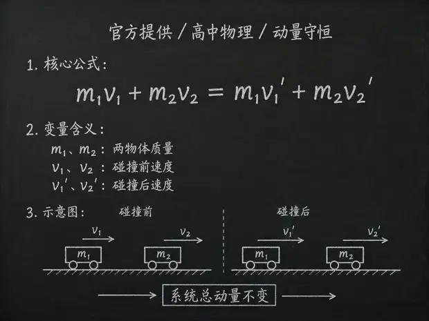 高中物理公式合集 09 - [官方提供] 高中物理公式 10：动量守恒