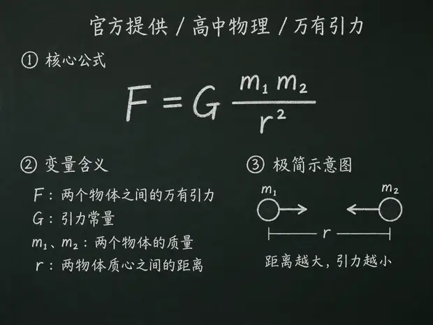 高中物理公式合集 09 - [官方提供] 高中物理公式 11：万有引力