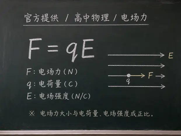 高中物理公式合集 09 - [官方提供] 高中物理公式 13：电场力
