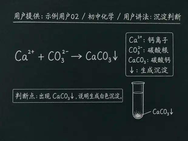 初中化学公式合集 06 - [用户提供：示例用户02] 初中化学公式 22：用户讲法：沉淀判断
