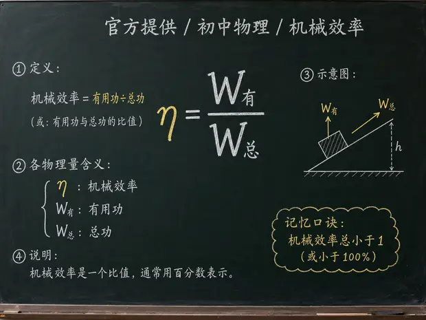 初中物理公式合集 03 - [官方提供] 初中物理公式 09：机械效率