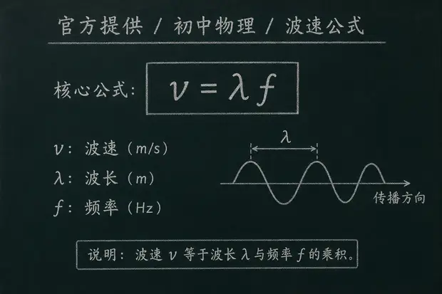 初中物理公式合集 03 - [官方提供] 初中物理公式 20：波速公式