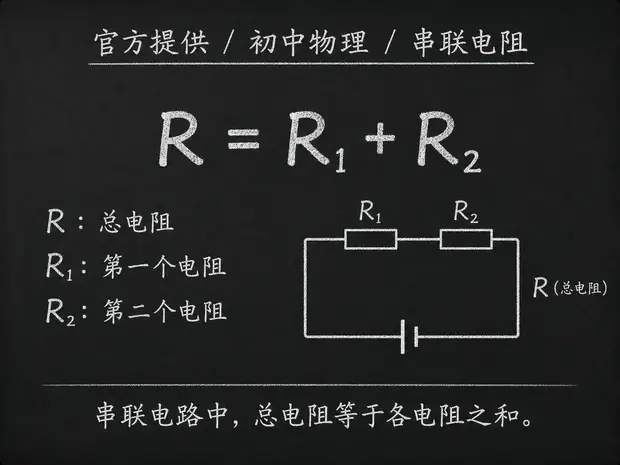初中物理公式合集 03 - [官方提供] 初中物理公式 15：串联电阻