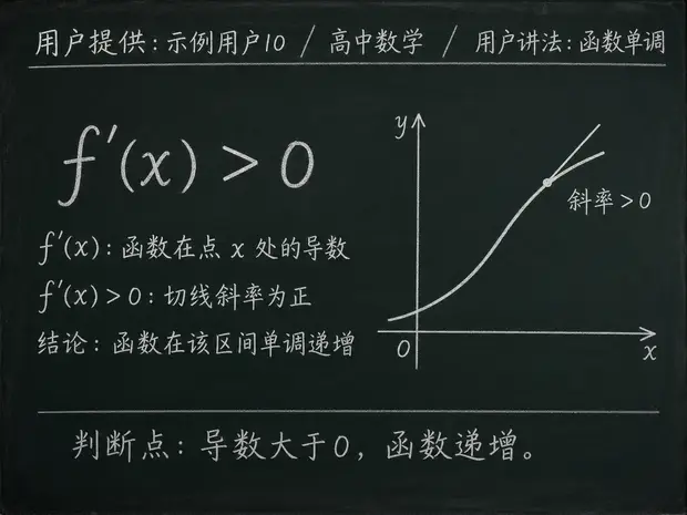 高中数学公式合集 08 - [用户提供：示例用户10] 高中数学公式 30：用户讲法：函数单调