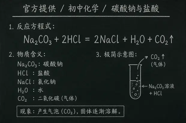 初中化学公式合集 05 - [官方提供] 初中化学公式 20：碳酸钠与盐酸