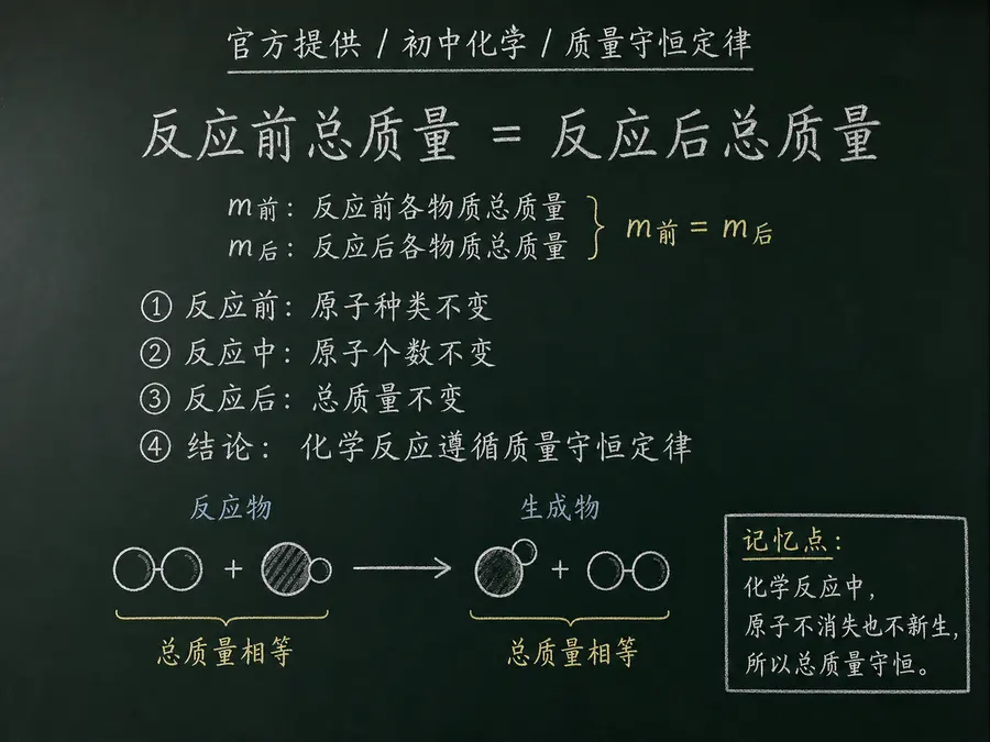 初中化学公式合集 05 - [官方提供] 初中化学公式 01：质量守恒定律