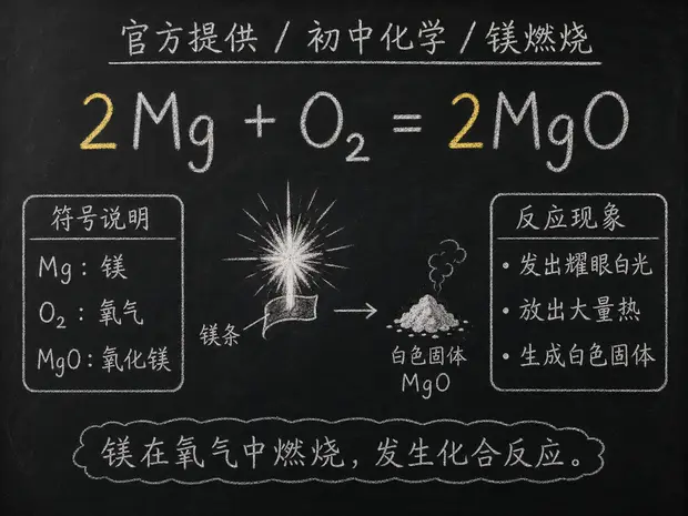 初中化学公式合集 05 - [官方提供] 初中化学公式 15：镁燃烧