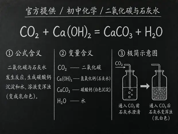 初中化学公式合集 05 - [官方提供] 初中化学公式 12：二氧化碳与石灰水